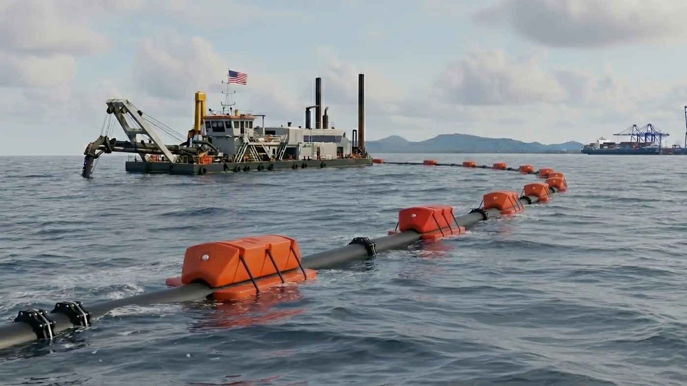 Floating dredging pipeline